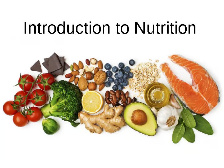 Introduction to Nutrition